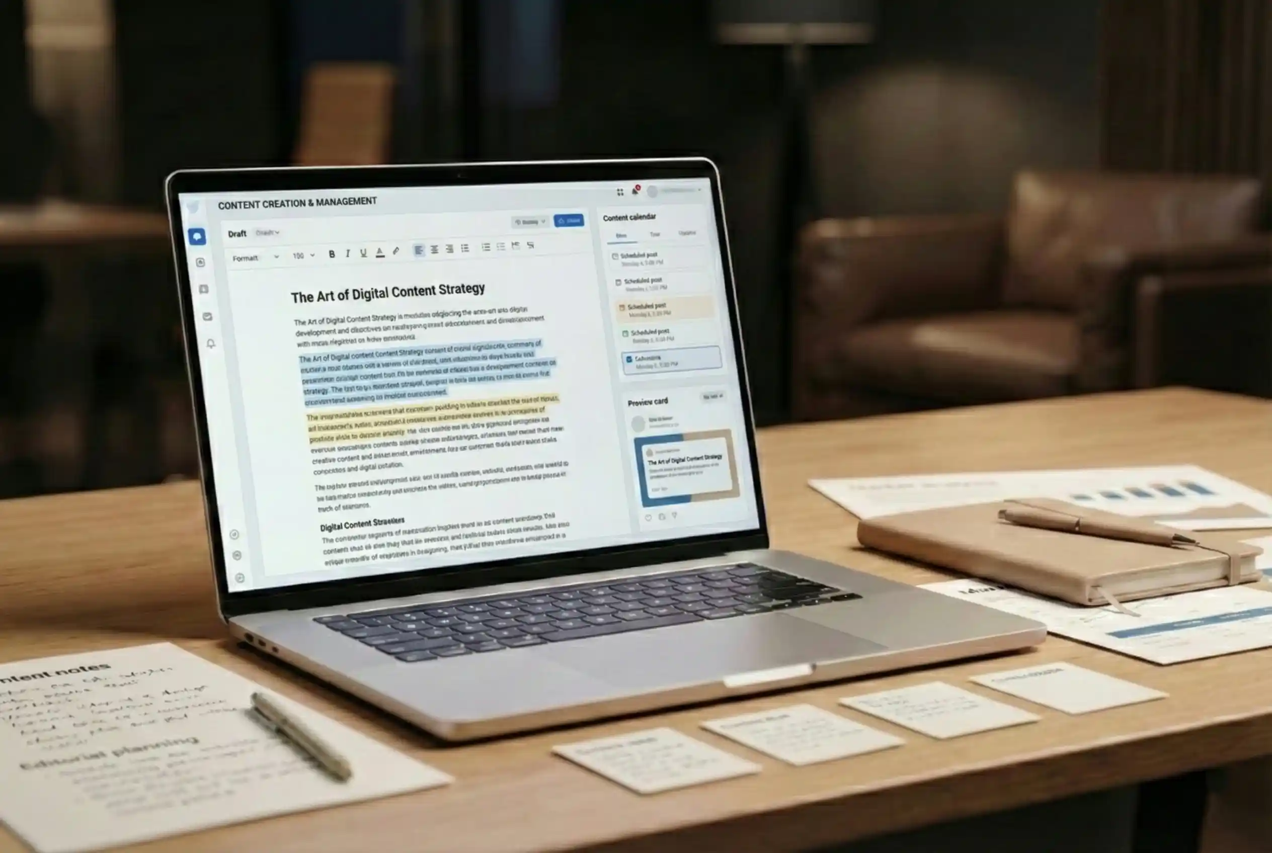 كتابة المحتوى